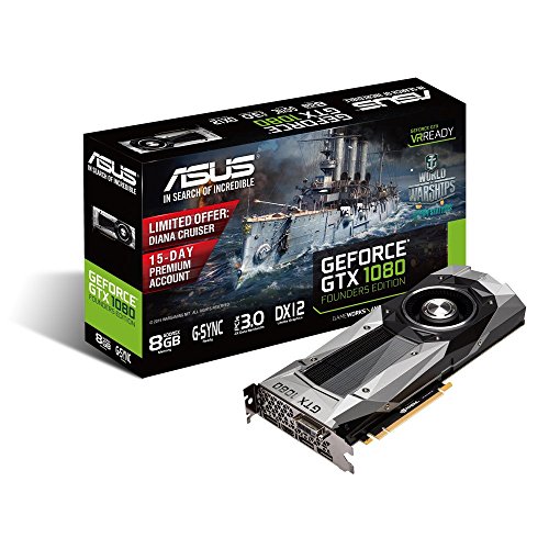 Asus GeForce GTX 1080 GTX1080-8G 8GB, DDR5X, Prata