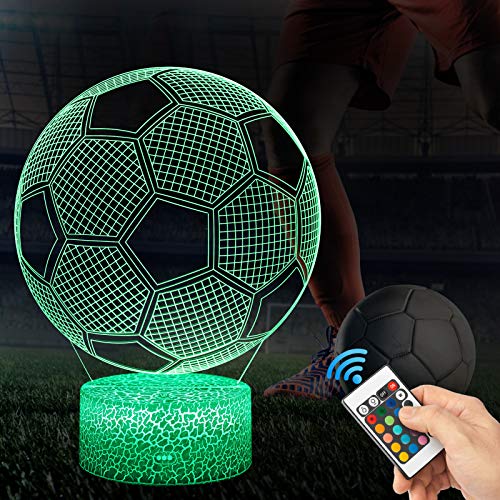 Lâmpada de futebol 3D com controle remoto, lâmpadas QiLiTd ...