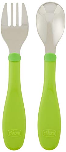 Talheres Chicco Inox 18 M+, Verde