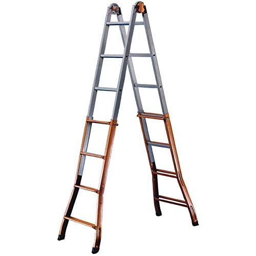 Escada telescópica em aço Acal100 4 + 5 degraus (Altura ...