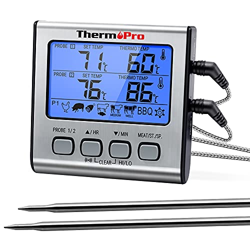 Termômetro de cozinha digital duplo ThermoPro TP17 ...
