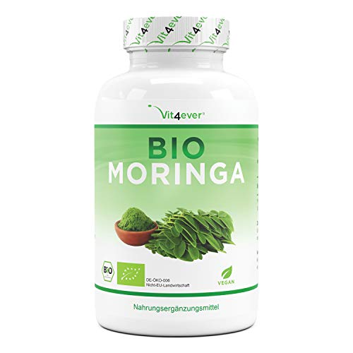 Moringa Orgânica - 300 cápsulas com 600 mg - 100% BIO ...